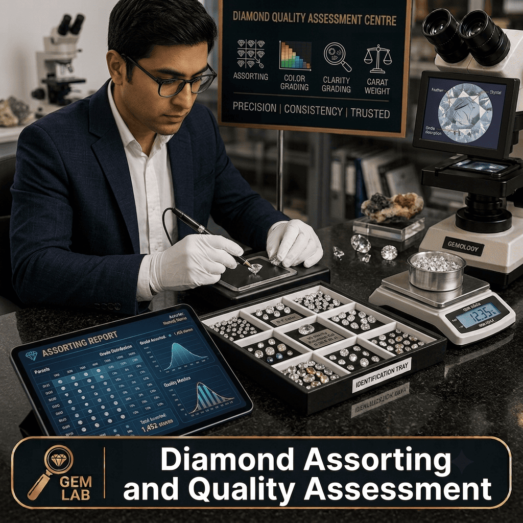 diamond assorting and quality assessment