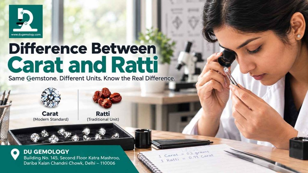 difference between carat and ratti