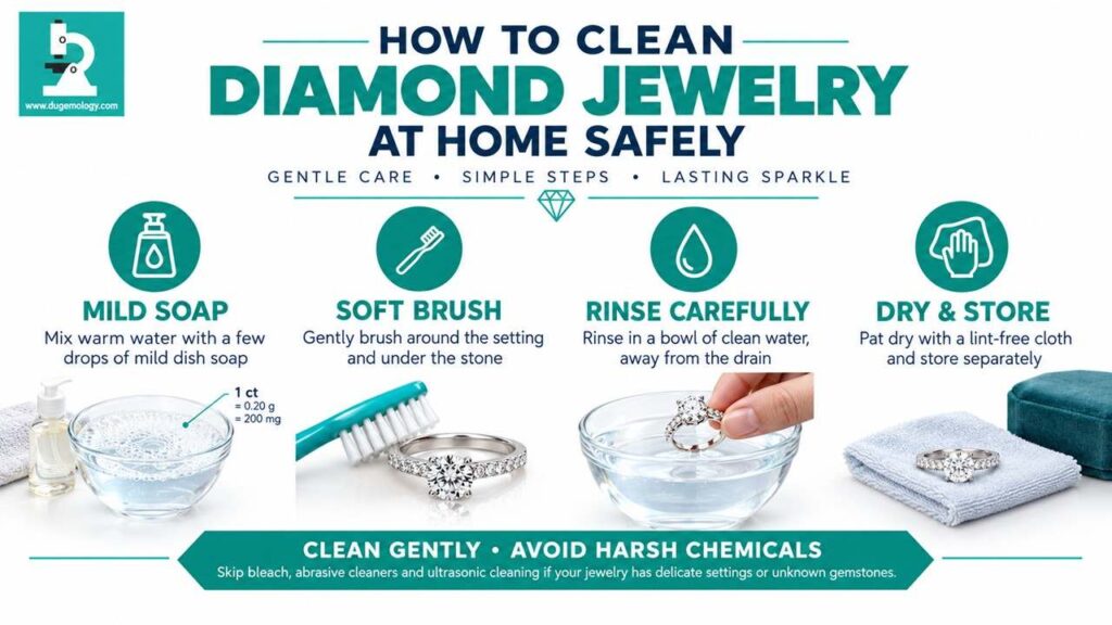 how to clean diamond jewelry at home 1